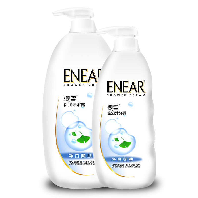 樱雪樱雪净透爽肤1L+650mL瓶装沐浴露  深层洁净 干净爽肤