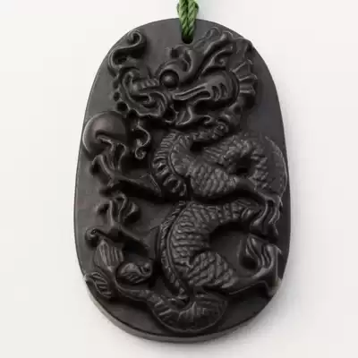Longtang opened the light natural Sibin stone dragon brand pendant evil fortune transfer to ensure safety
