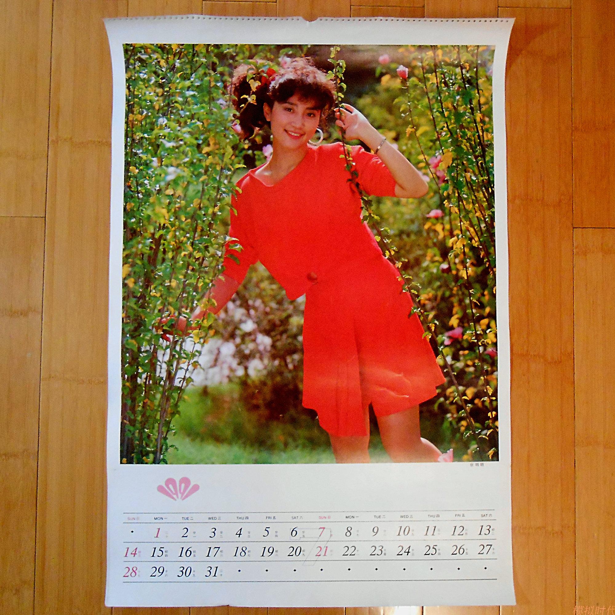 1991 The call for the beauty of the calendar is a single piece of Zhang Ming