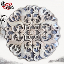 Modern European wall hanging Dongyang wood carving crafts rubber wood wood carving pendant pendant round 60CM 80CM