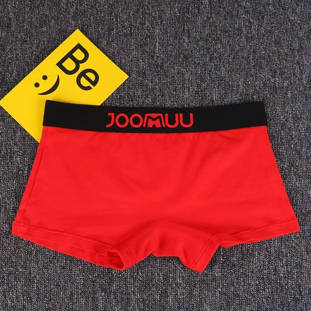 ຊຸດຊັ້ນໃນຂອງຜູ້ຍິງ les handsome t unisex wide-brimmed cotton boxer briefs large size sports solid color pants safety mid-low waist