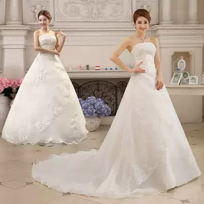 Wedding Mori Super fairy dream light wedding dress 2021 New tailing temperament bride small man thin chest simple