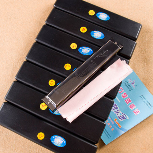 Swan 24 hole playing polyphonic harmonica wind instrument A key B key A#C#D#F#G# flat E key