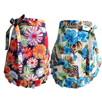 Fashion cotton lace short apron pastoral flowers European style home half-length apron Korean Princess custom