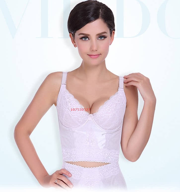 Beauty salon Heli Landi big cup purple long corset bra Body manager Beauty back slimming body shaping underwear