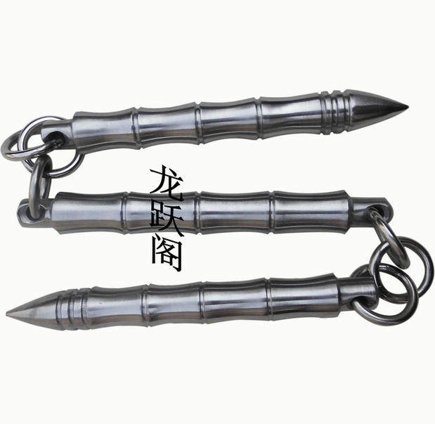 Sleeve whip three-section whip solid stainless steel three-section stick Fitness self-defense cold weapons martial arts combat performance