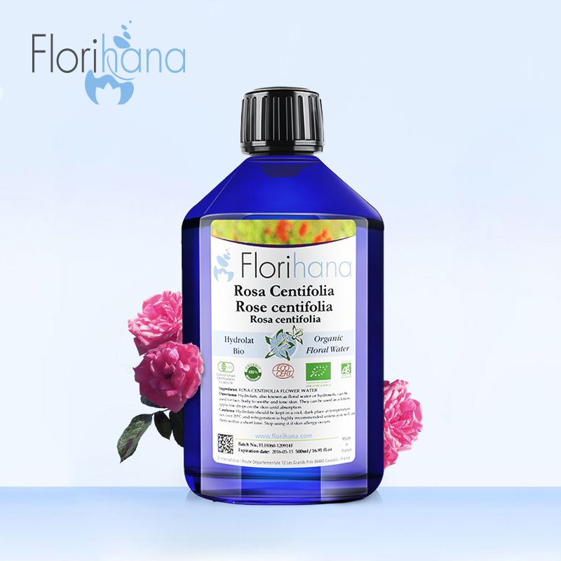Florihana洋蔷薇千叶玫瑰纯露提亮肤色补水保湿化妆护柔爽肤水女
