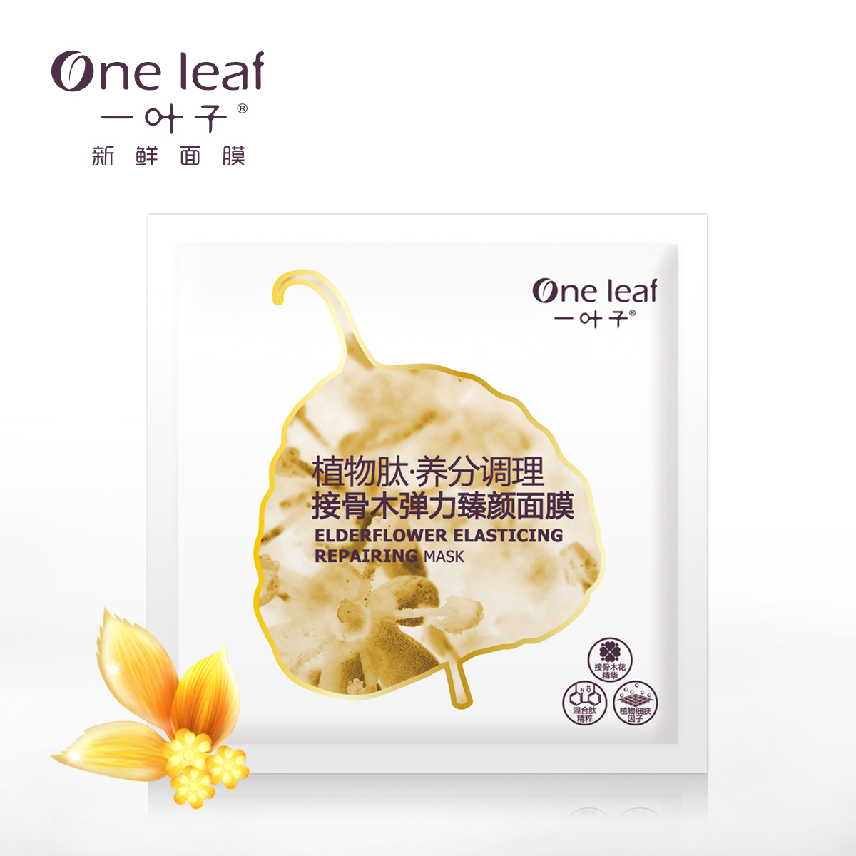 一叶子植物肽面膜贴 秋冬季深层补水保湿清洁收缩毛孔男女化妆品