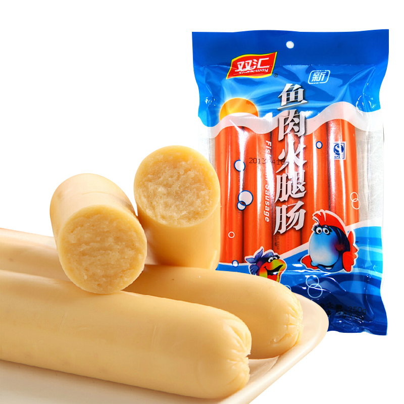 【天猫超市】双汇火腿肠鱼肉肠50g*5支配方便面大米饭宝宝零食品