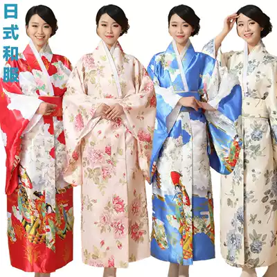 New Japanese kimono Bar Women's cosplay Japanese kimono dress women's bathrobe uniform print casual dress