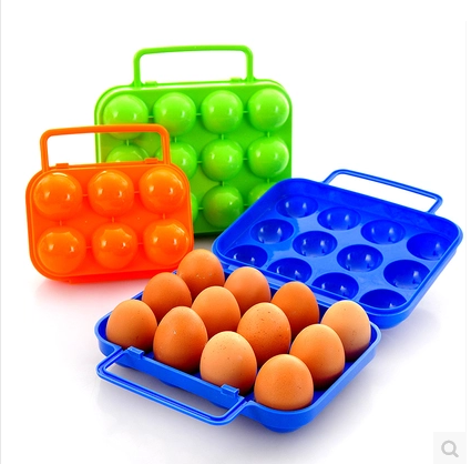 Outdoor egg box Picnic portable plastic 6-cell egg box 12-cell duck egg box Portable egg tray
