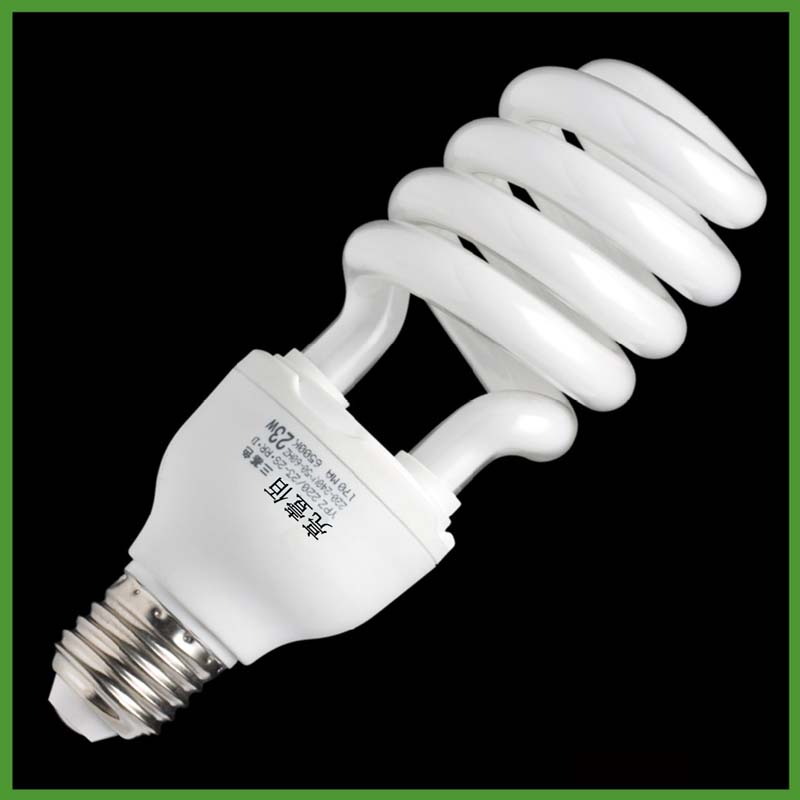 E27 Screw Three Color Energy Saving Lamp Fluorescent Lamp 220V Light Spiral Light White Yellow Light