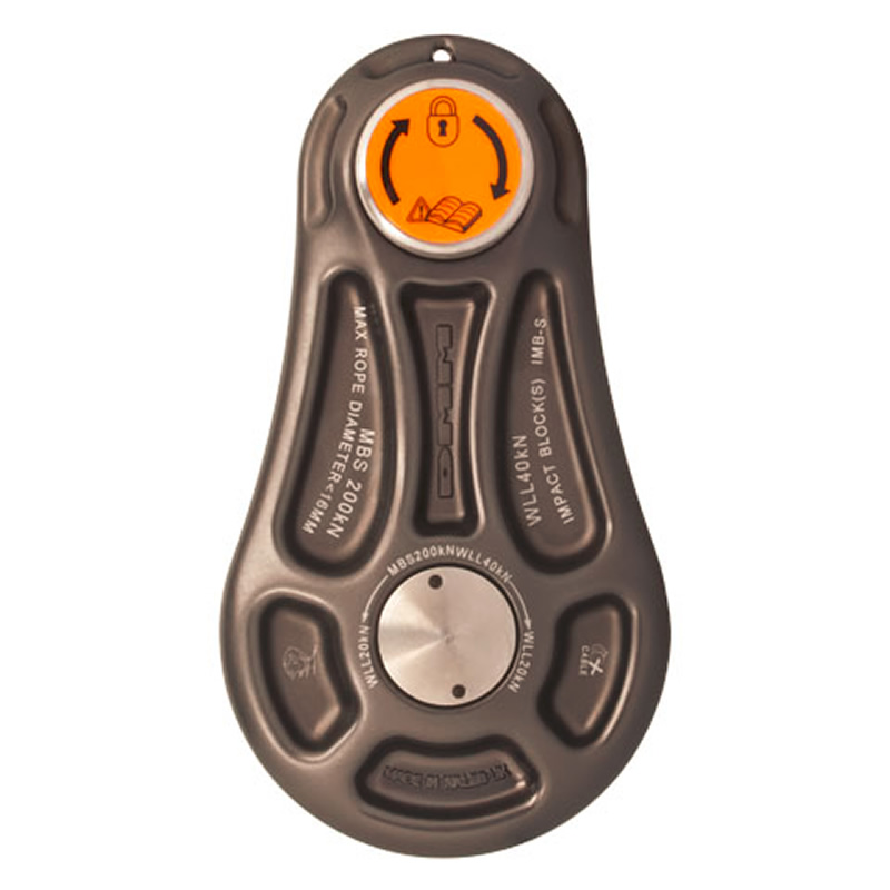 British DMM IMPACT BLOCK SMALL self-locking pulley lift rescue single pulley