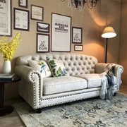 [Thiết kế gốc] nước theo phong cách retro Mỹ đồ nội thất công nghệ cao mô phỏng vải sofa da ba bit - Ghế sô pha