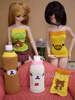 Japanese cute cup holder Brown bear elastic straight creative cup holder kettle set 3 optional single sale