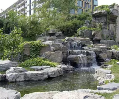 River Real stone rockery running water Melaleuca rockery Courtyard garden Large rockery pool River Dam rockery running water