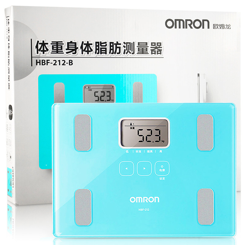送减肥奶茶欧姆龙体重身体脂肪测量仪HBF-212 电子秤体脂仪体重秤