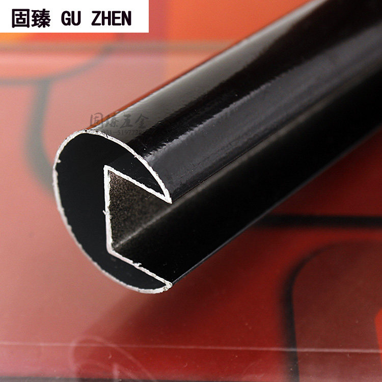 Bathroom partition aluminum profile toilet partition door edge strip door retaining edge concave hanging set rod unilateral round hanging rod