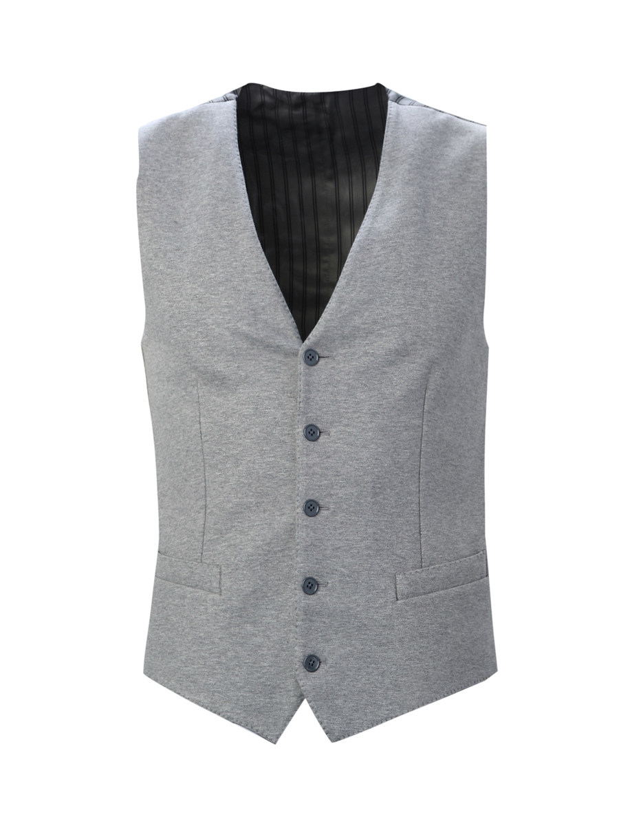 Dolce&Gabbana 灰色拼接条纹马夹