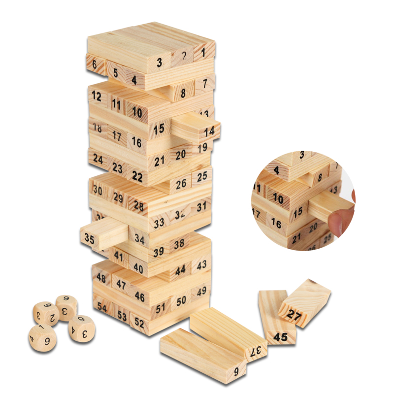 Digital stacking High pile tower blocks Pumping blocks Board games Building blocks Children's stacking music table games Large play puzzle
