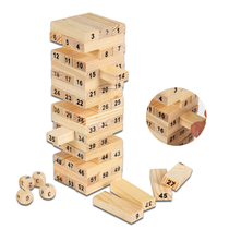 Party Kindergarten Puzzle Building Blocks Stacked High Wooden Childrens Toy Early Education Classic 54 Pieces
