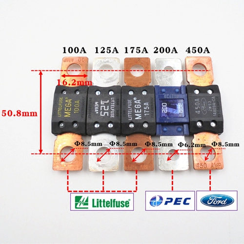 Большой транспорт, предохранитель, 32v, 100A, 500A