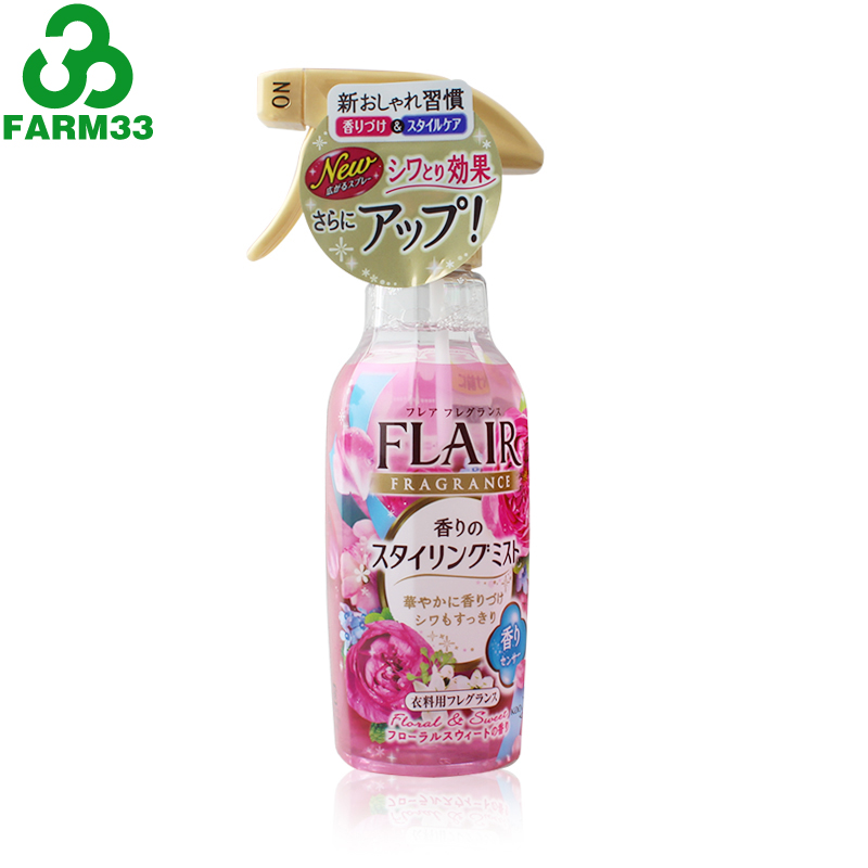 日本KAO/花王 FLAIR衣物柔顺清新花香喷雾270ml 抗皱除臭防静电