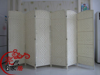 Traditional New Screen Partition Straw Screen Entrance Mobile Fitting Room Office Hotel Simple Living Room Folding Screen