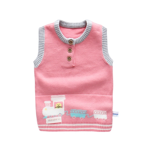 Детский трикотажный осенний свитер, хлопковый весенний жилет для мальчиков, детская одежда