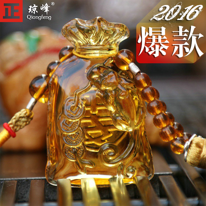 琼峰 汽车挂件水晶挂件 车挂 钱袋貔貅挂件 汽车内饰用品 车摆件