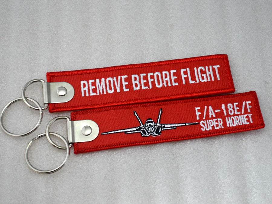 F A-18 SUPER HORNET super bumblebee Remove Before Flight embroidery key buckle
