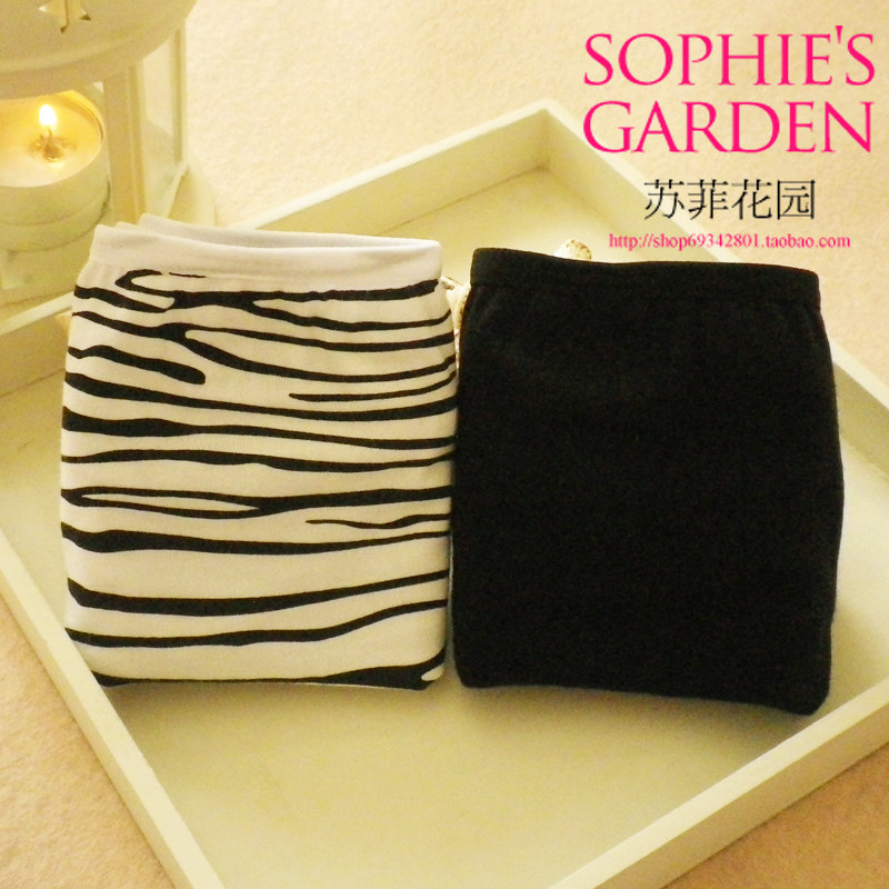 Cotton Culture Ladies Panties Female 100% Cotton Low Waist Triangle Cotton Sexy Thin Belt Swallowing Zebra Pattern 0063