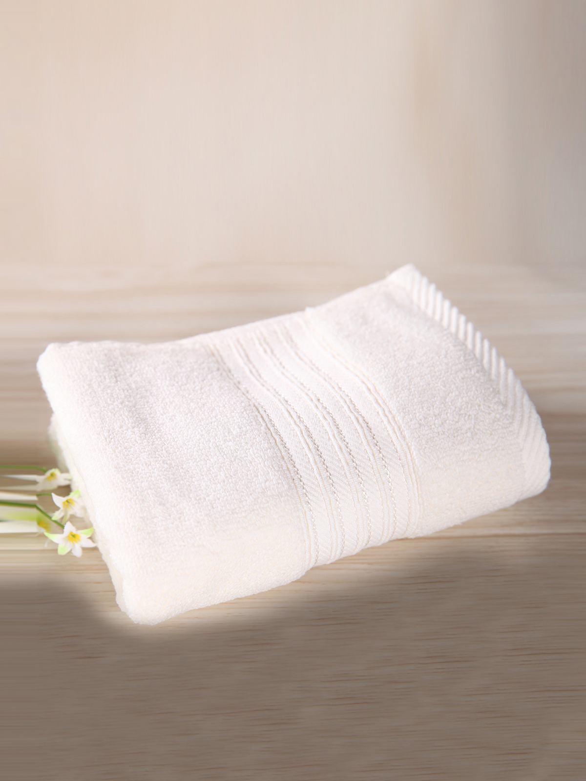 ROYAL VELVET|米白色加州阳光炫彩面巾(2条装)