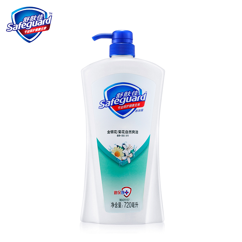 【天猫超市】舒肤佳 沐浴露金银花/菊花天然爽洁720ml 清凉配方