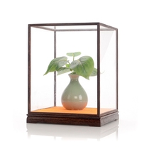 Glass cover Transparent display cover Dust cover Buddha cover Qishi chicken wing wood glass cover can be customized