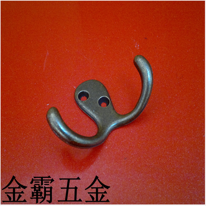 Eurostyle American style coffee ancient bronze imitation ancient retro clothes hook hooks double hook hanging clothes hook single hook clothes hat hook