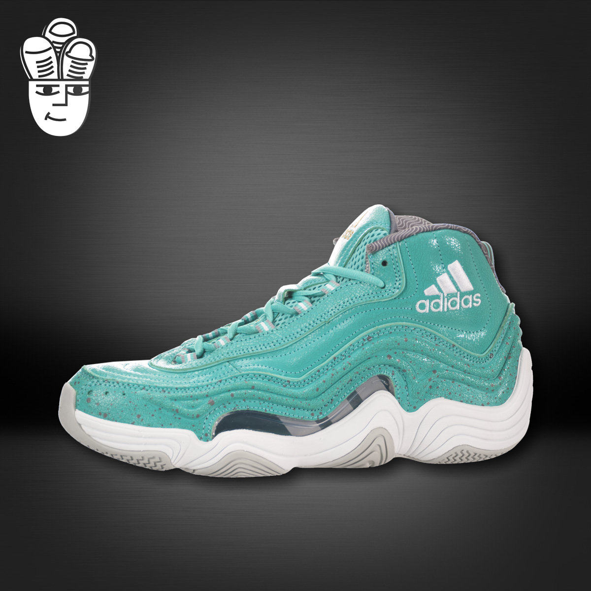 阿迪达斯 Adidas Crazy 2三叶草男子复刻篮球鞋 湖水绿运动休闲鞋