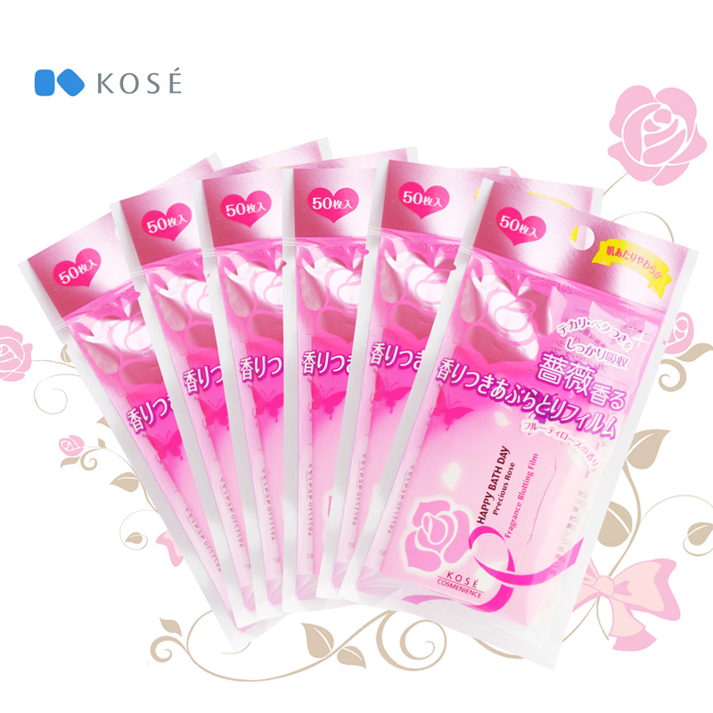 Kose/高丝HBP吸油纸 *6包分享装 蔷薇花香 清除油光