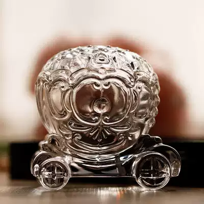 Mino fairy tale girl heart crystal glass pumpkin cart storage jar jewelry box wedding box exquisite glass cart