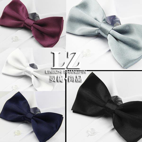 Lingyuan dance high quality men's national standard dance black bow tie modern dance special solid color bow tie