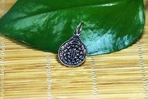 S925 sterling silver black do old Mini small Nine Palace gossip card pendant small pendant rosary beads 12 Zodiac brand