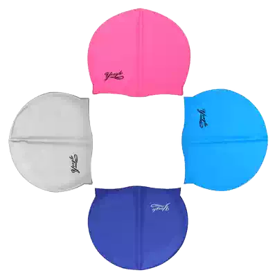 Swimming rubber cap female waterproof non-head silicone hair adult children solid color professional Swimming Men's hat