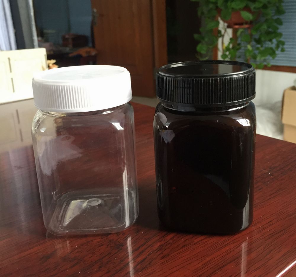 500g square transparent brown honey bottle plastic bottle plastic bottle New Zealand Conviche (FD085 ordinary cover)