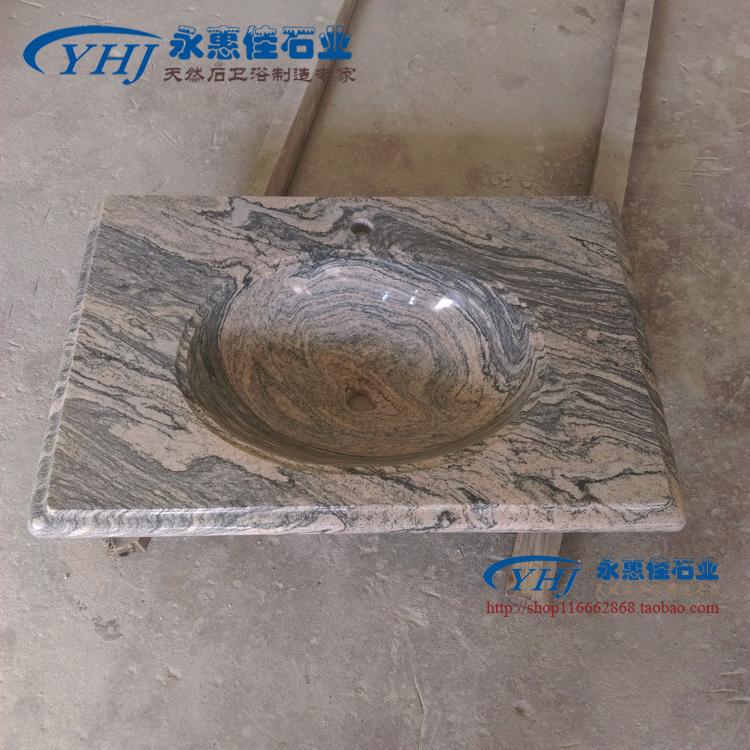 Marble Washbasin Villa Semi-Embedded Washbasin High-end Noodle Basin Hotel Dining Room Terrace Basin integrated washroom