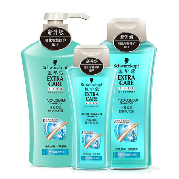 施华蔻水凝胶原修护洗发露/洗发水200ml/400ml/600ml 防止毛躁
