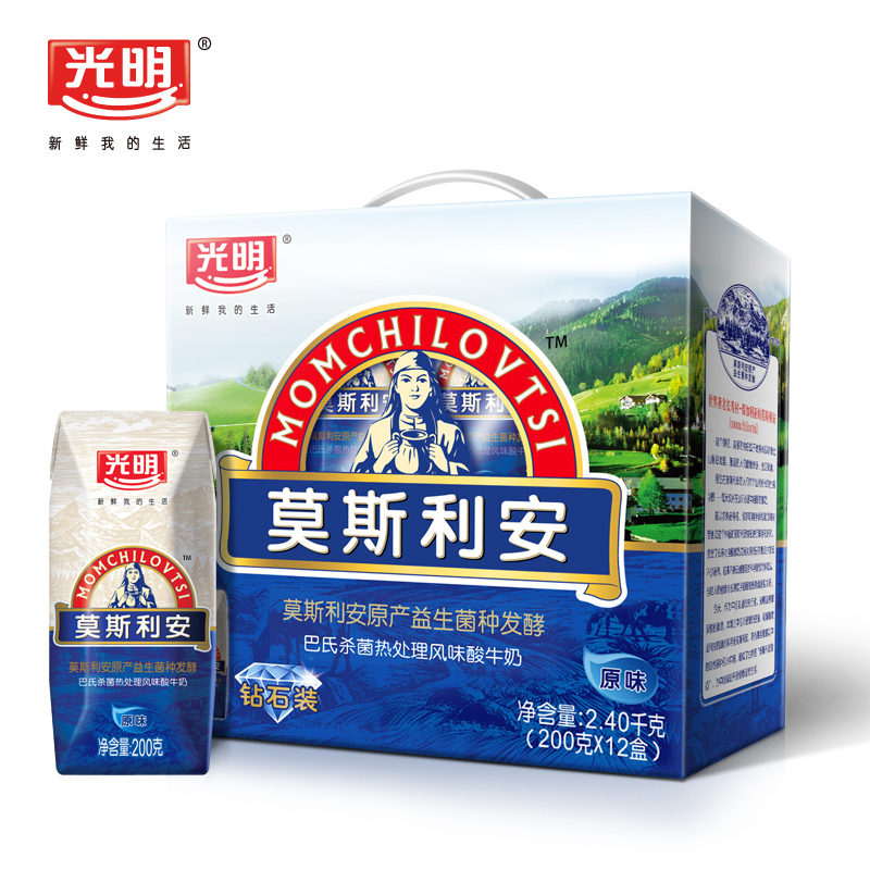 【天猫超市】光明莫斯利安常温酸奶钻石装200g*12包/提 礼盒装