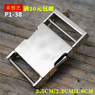 3 8CM all-metal buckle high-end hardware buckle Stainless steel color clip backpack school bag buckle belt buckle