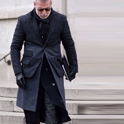 Nick wooster tweed khâu áo len len áo khoác nam triều châu Âu và Mỹ mùa đông dày ấm - Áo len