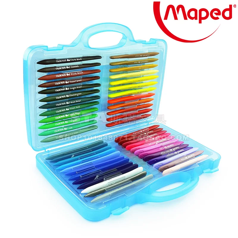 Бесплатная доставка ☆ Maped Maparda Triangle Easy Handle Hand Plastic Box 36 48 Пластилиновый карандаш