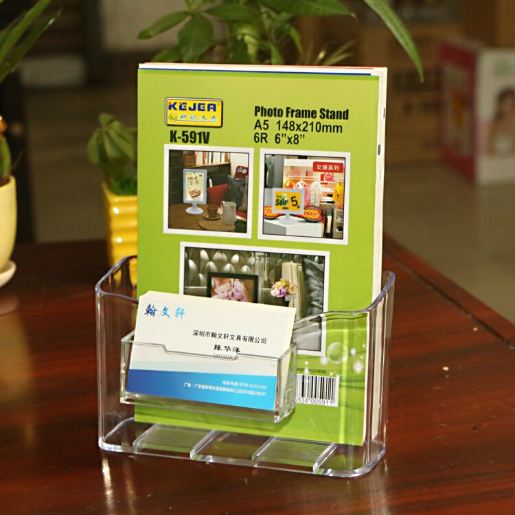 Business card holder Single lattice A5 Single-page shelf transparent acrylic propaganda Single color page shelf Desktop information Show shelf 153